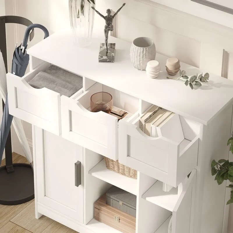 35.4 Wide 3 Drawer Sideboard - N/A