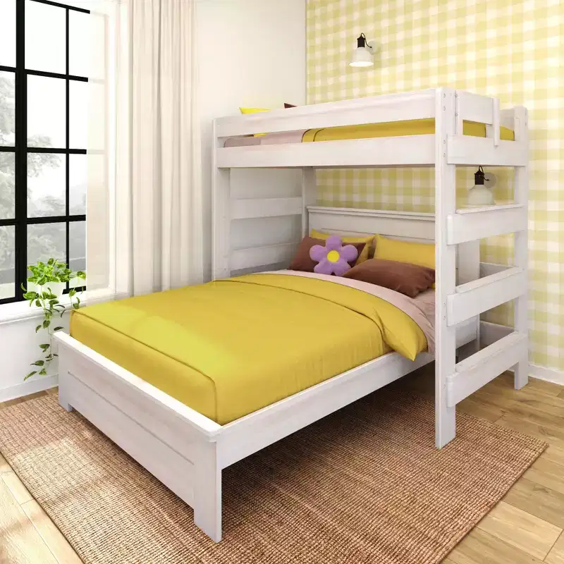 Farmhouse Twin Over Panel Queen L-Shaped Bunk Bed