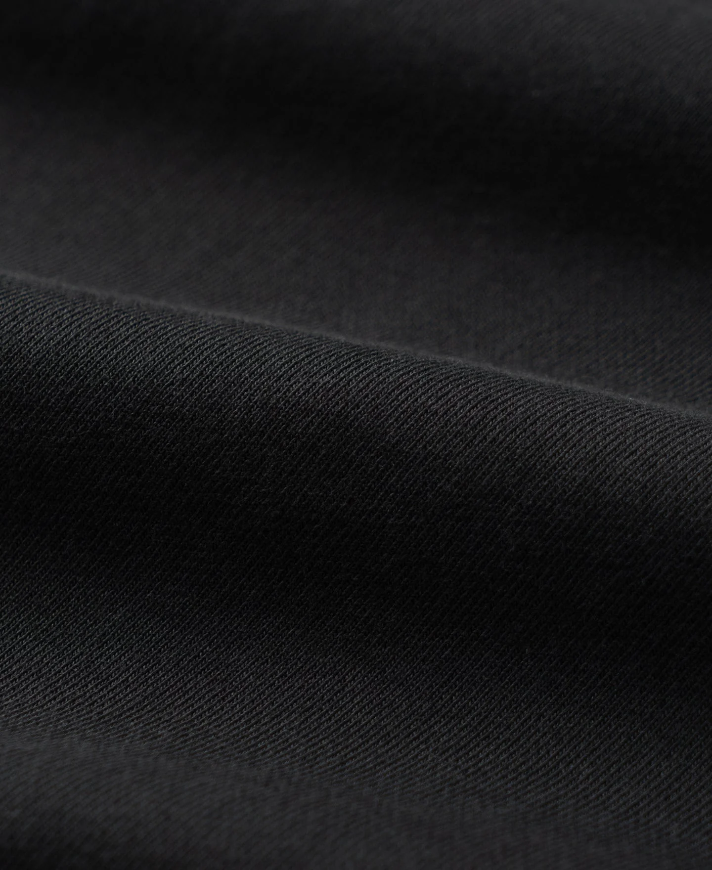 1940s Plain Set-in Crewneck Sweatshirt - Black