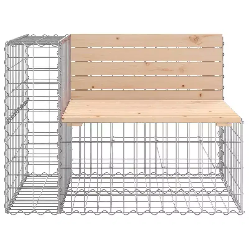 vidaXL Garden Bench Natural wood Solid Pine wood, Galvanized steel