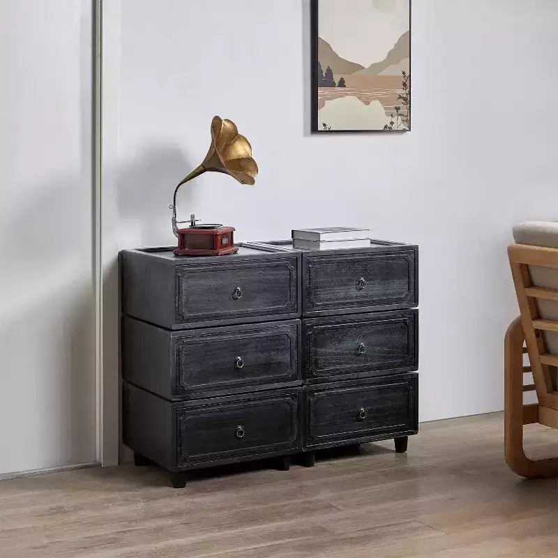 Oddone 2 - Drawer end table Set of 3 With Modular Design| ART OF LIVING DESIGNS