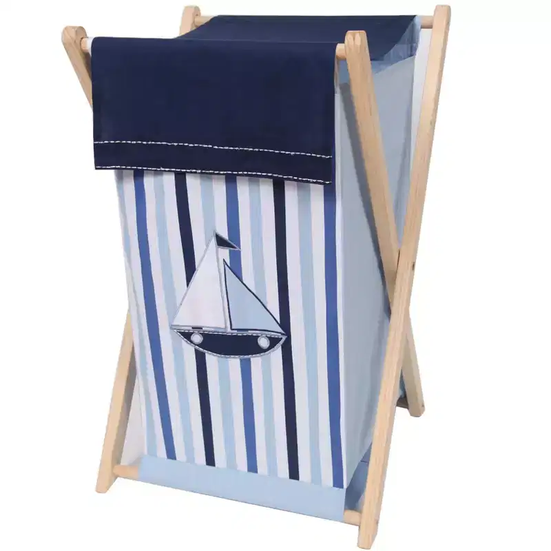 Little Sailor Laundry Hamper with Wooden Frame