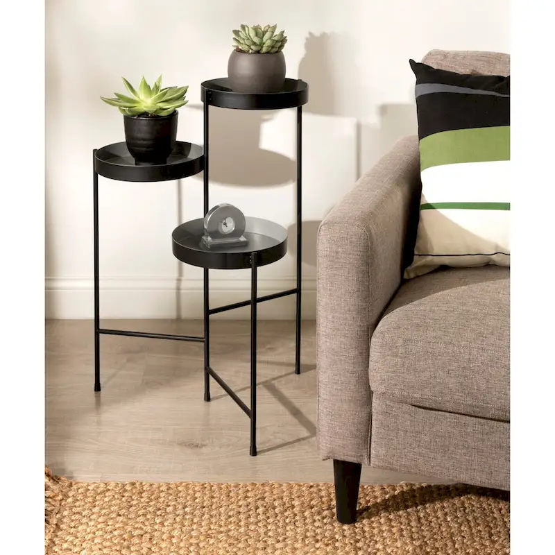 Metal 3-tier Modern Plant Stand - 16x21x30