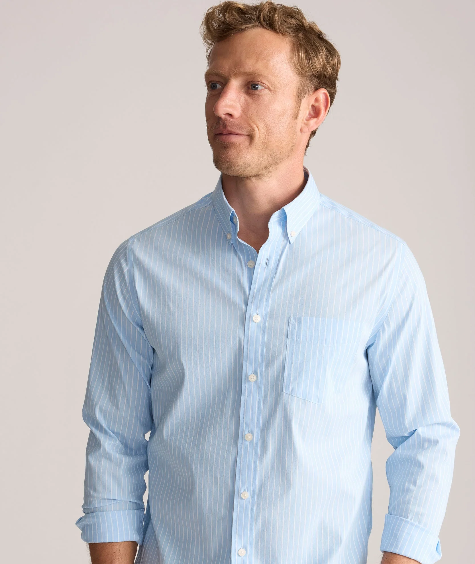 Cotton-Nylon Cooling Shirt (Light Blue)