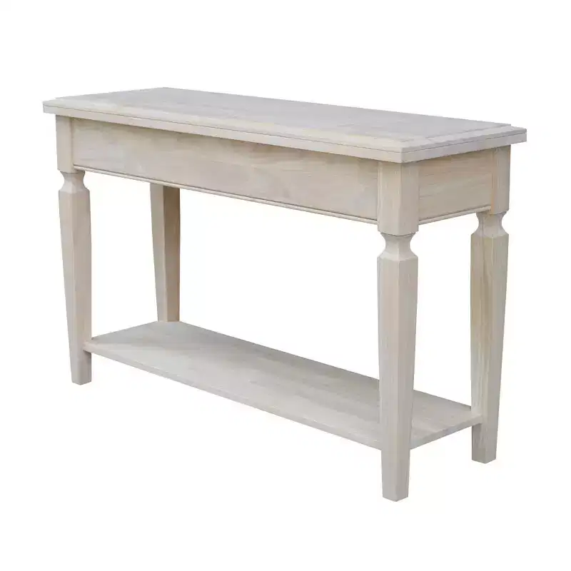Vista Console and Sofa Table Natural - International Concepts: Durable Parawood, Modern Rectangle Design