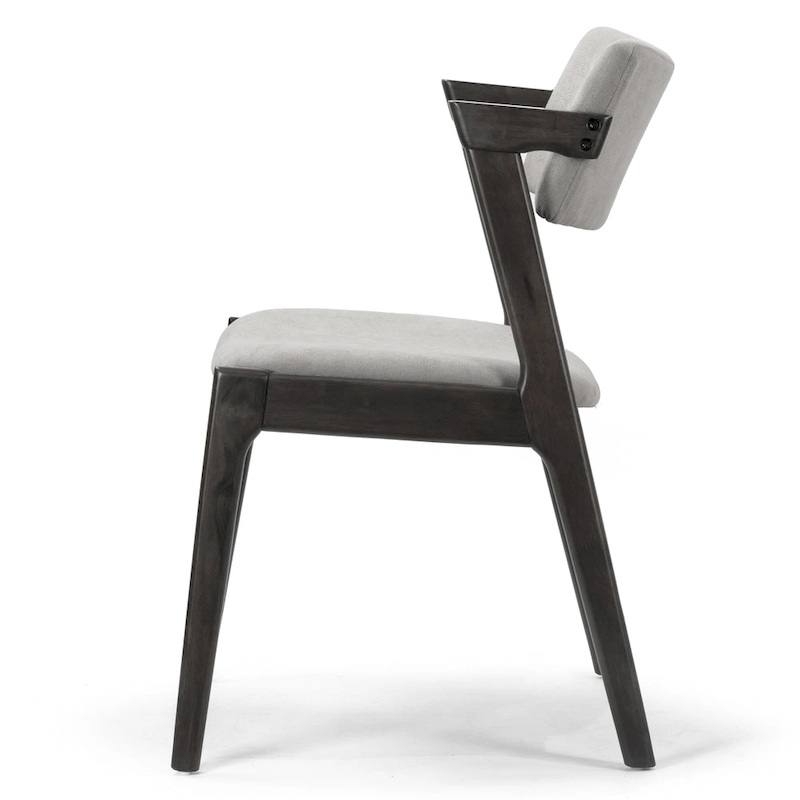 Set of 2 Auden Retro Modern Black Wood Wing Chair