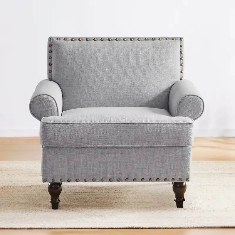 Huimo Modern Nailhead Accent Chair Arm Chairs Set of 2
