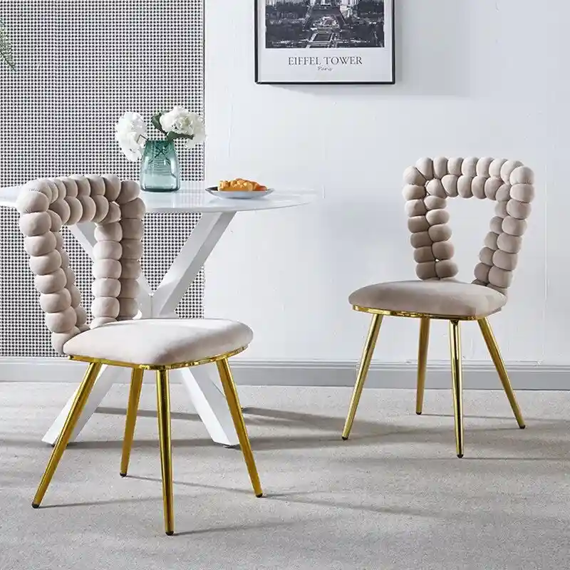 22.04 Accent Chairs with Iron Legs (Set of 2)