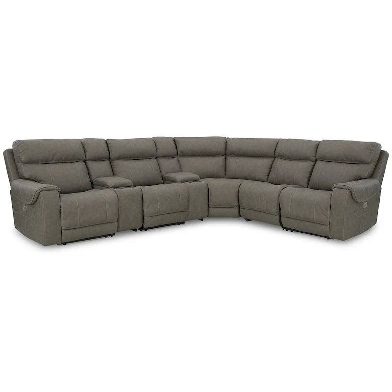 Starbot Gray Power Reclining Sectional - 112W x 112D x 42H