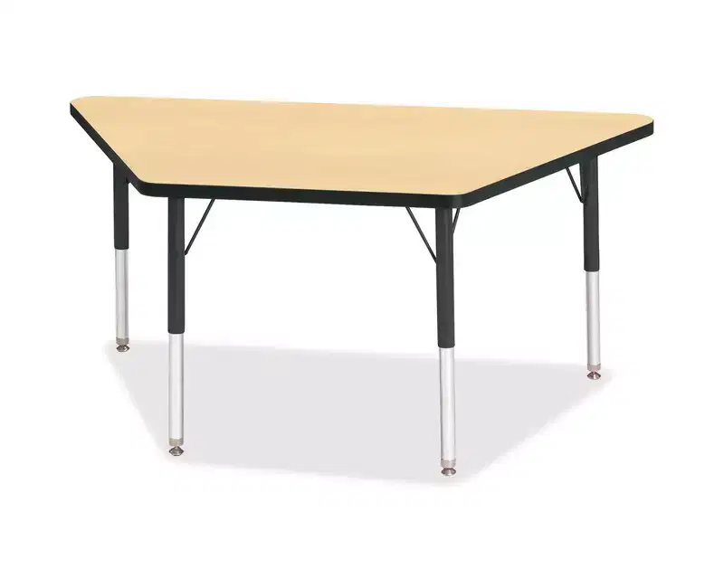 Jonti-Craft Berries Elementary Height Classic Trapezoid Table (24 x 48) in Black