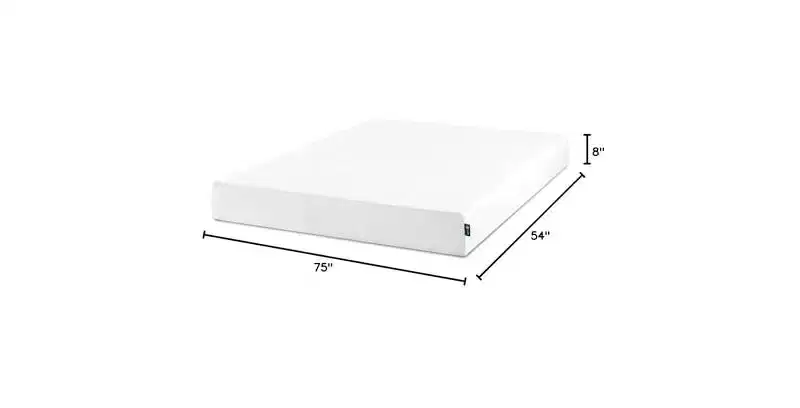 8 Inch Full Memory Foam Mattress, Fiberglass Free, Medium Firm Feel, Zoned Pressure Relief, Certified Safe Foams & Fabric