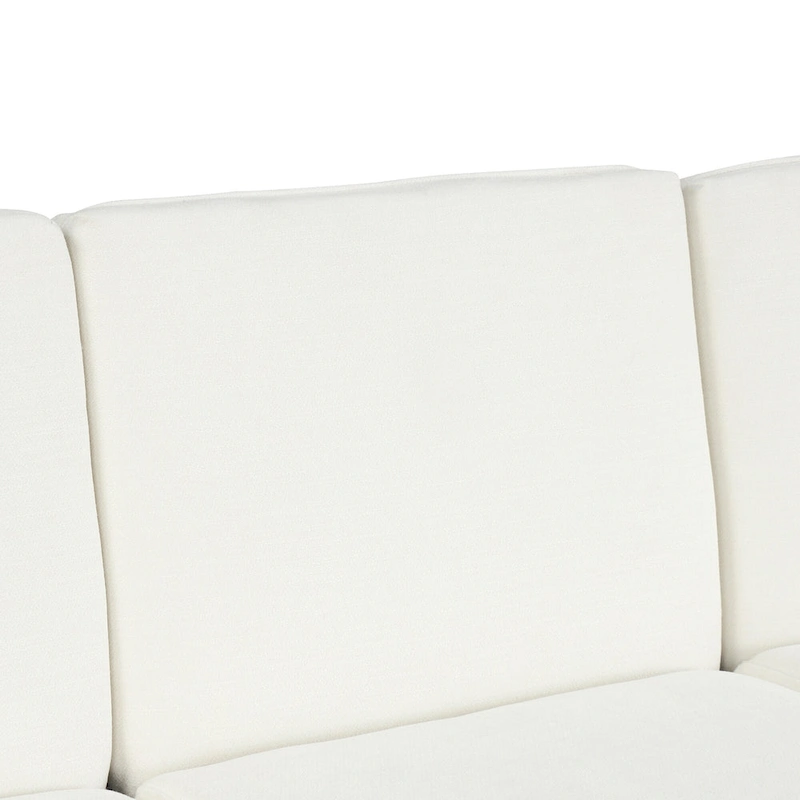 94.1 Chenille L-Shaped Futon Sofa with Adjustable Backrest & Reversible Chaise