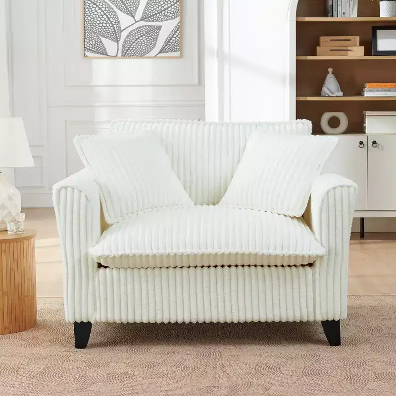 Plush Single-Seater Armchair with Soft Cushion, Backrest & Armrests | Perfect for Living Room & Bedroom