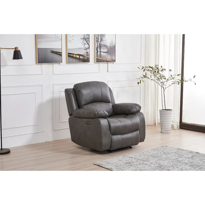 Betsy Furniture 3 Piece Bonded Leather Power Reclining Living Room Set, Sofa, Loveseat and Chair
