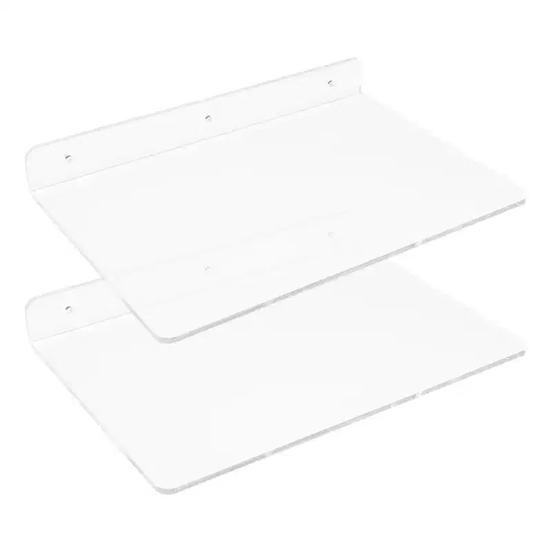 Acrylic Waterproof Wall Floating Shelf 11.8 x 7.9 x 2 Inch