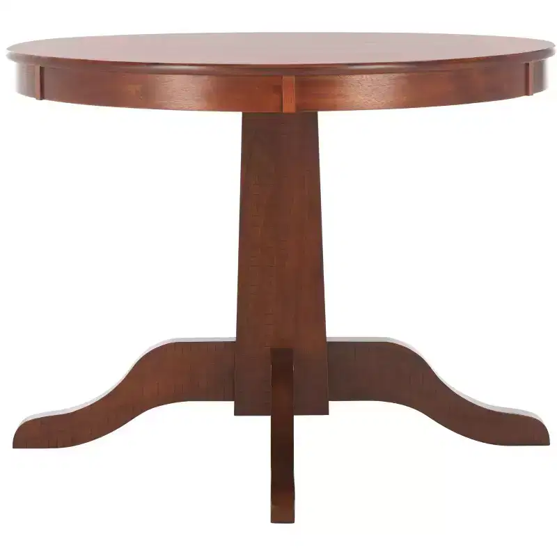 Round Dining Table in Rustic Brown - Seats 4