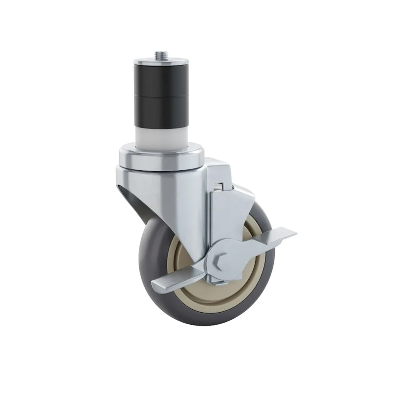 4 Commercial Heavy Duty Casters with 2 Swivel Casters, 2 Locking Casters