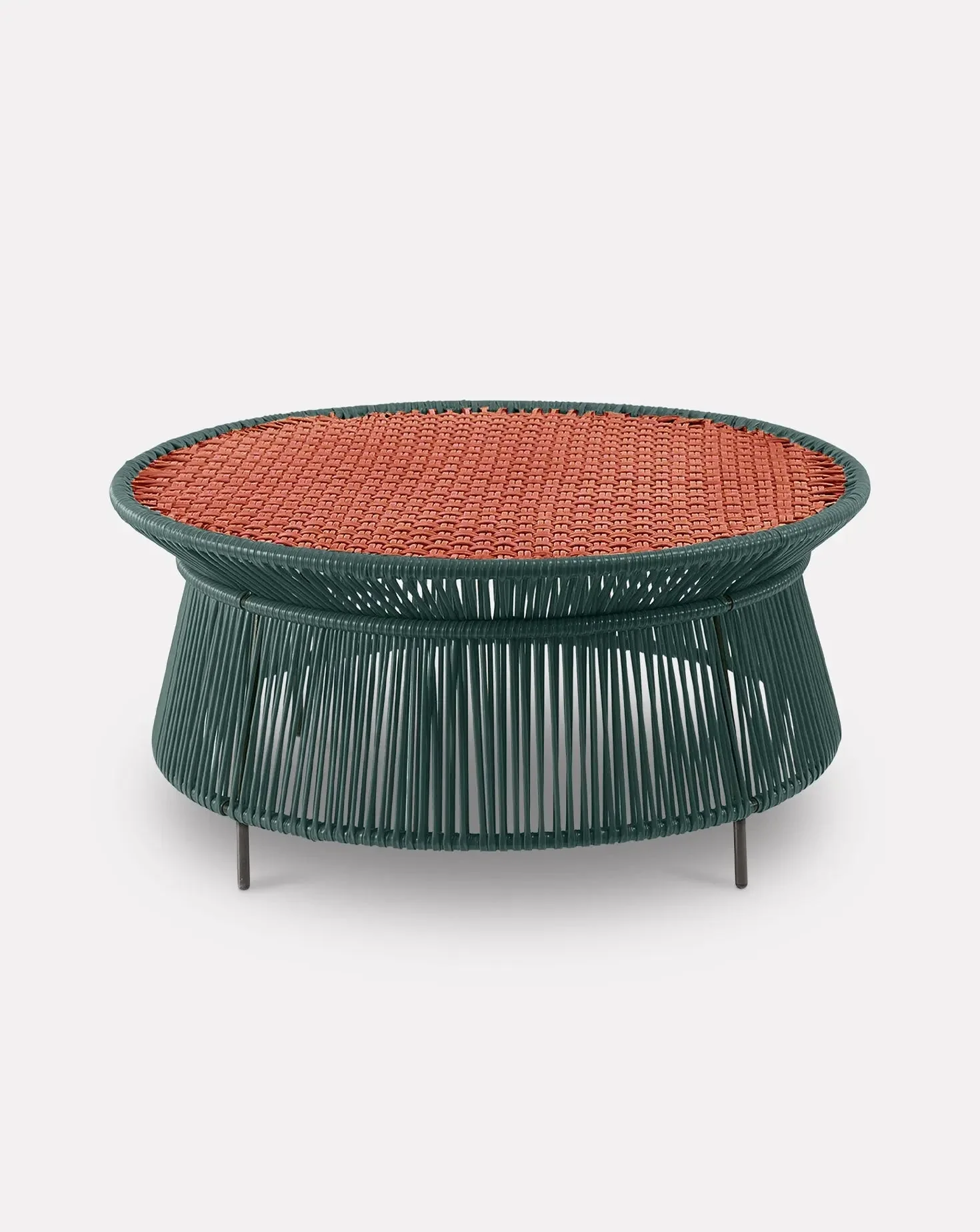 Caribe Chic Moss Green Low Side Table