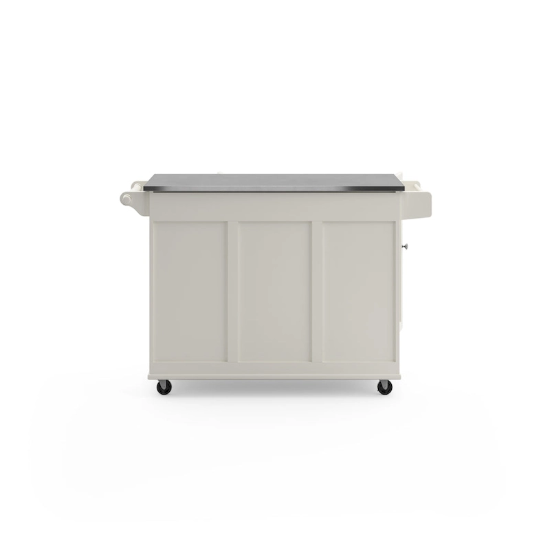 Dolly Madison Kitchen Cart with Stainless Steel Top by Homestyles