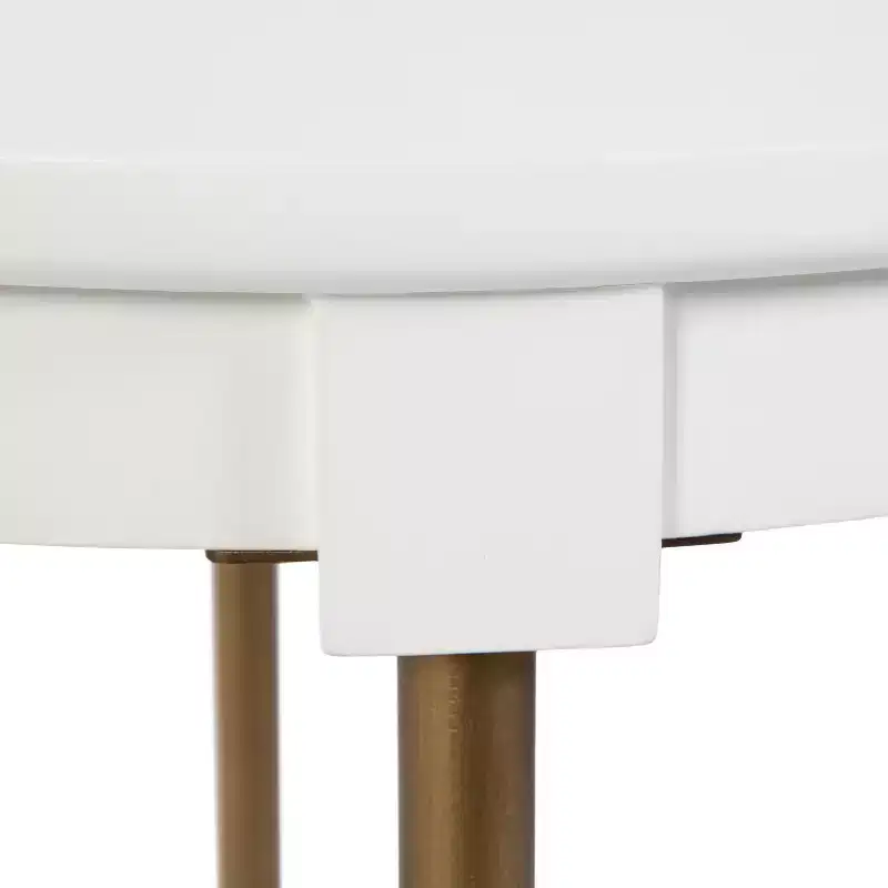Kate and Laurel Valdi Round MDF Side Table, 19x19x26, White