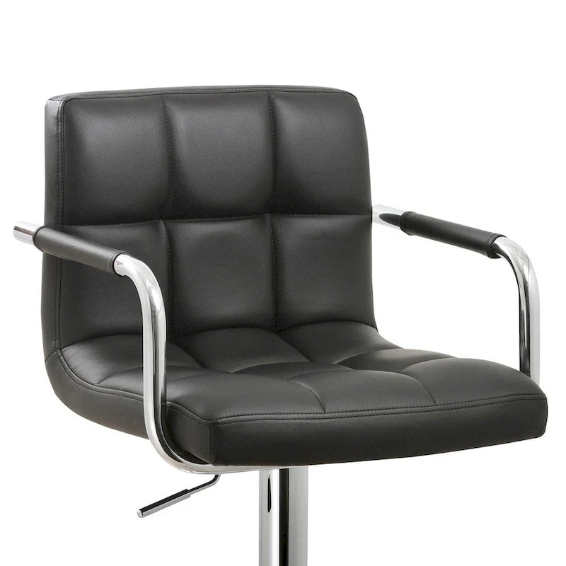 Upholstered Adjustable Retro Bar Stool