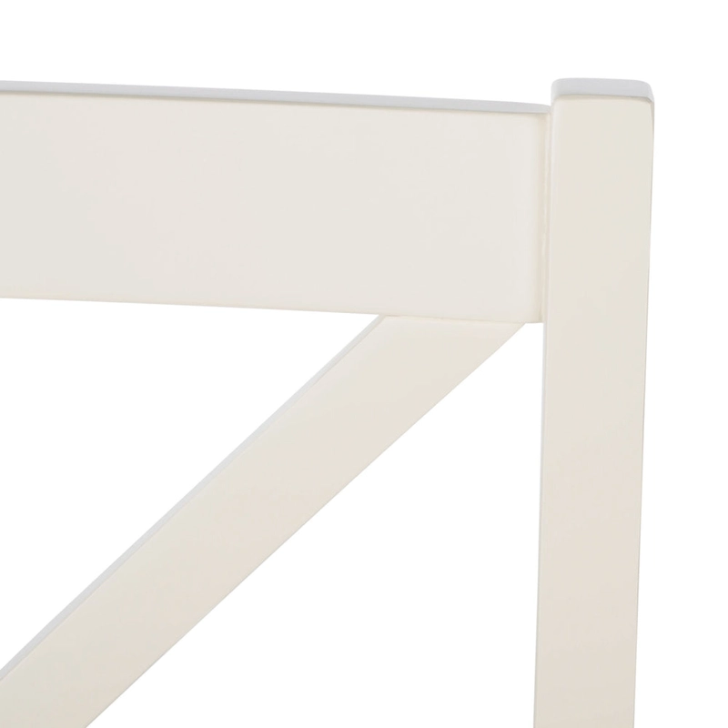 SAFAVIEH Concetta White/Natural Dining Chair - 17.5 W x 19.5 L x 37 H - 18W x 20D x 37H