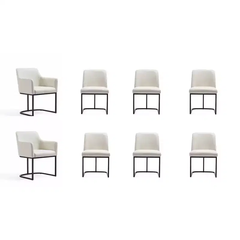 Serena Modern Leatherette Upholstered Dining Chair Set