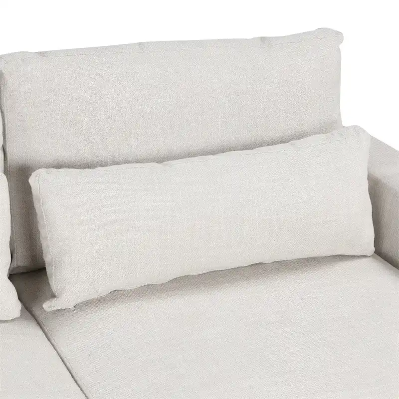 L-shaped Modular Sectional Sofa w/Removable Back Cushions & 3 Pillows