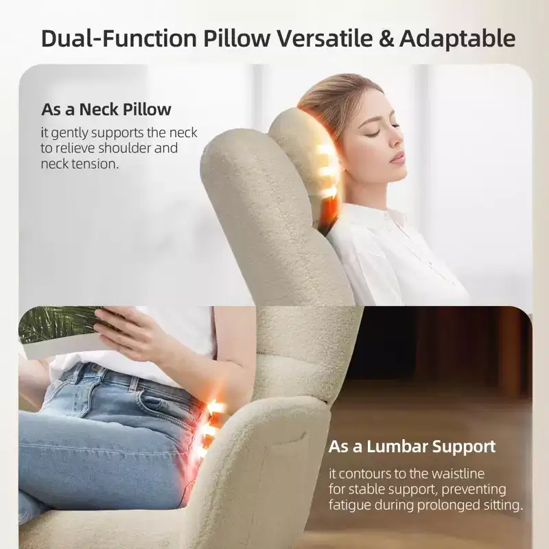 High Back Stuffed Upholstered Rocking Chair for Living Room, Bedroom & Office Comfortable Glider Accent Armchair Soft Fleece Fabric No Ottoman