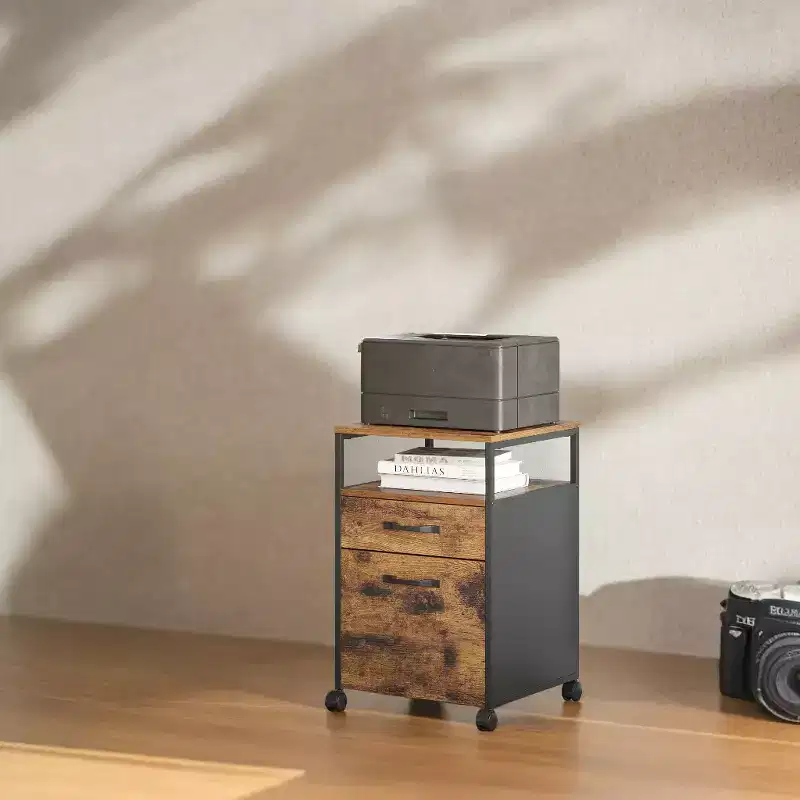 Filing Cabinet with Wheels, File Cabinet, 2 Drawers