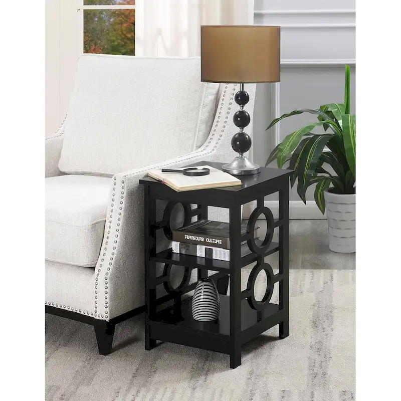 Convenience Concepts Ring End Table with Shelves