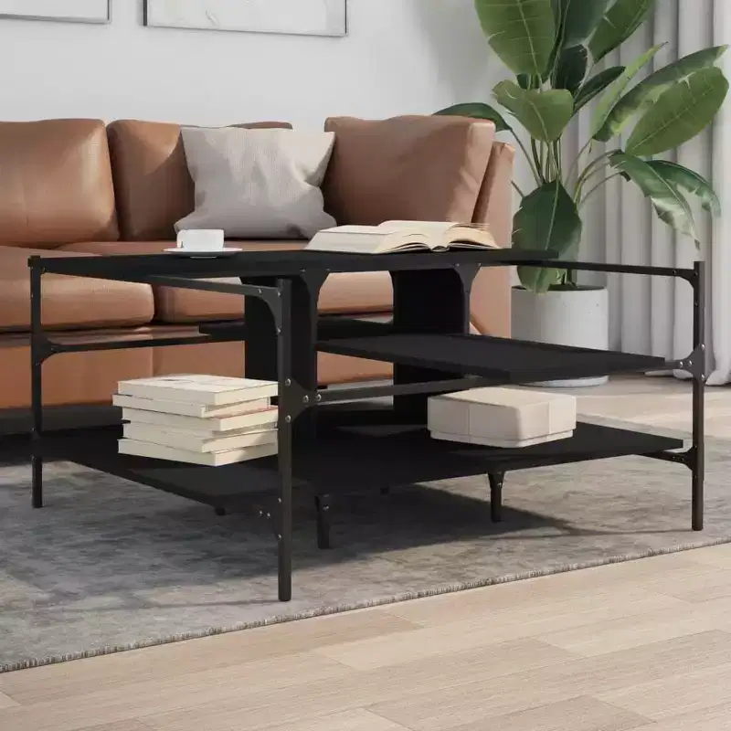 vidaXL Coffee Table Storage End Table Living Room Furniture Engineered Wood