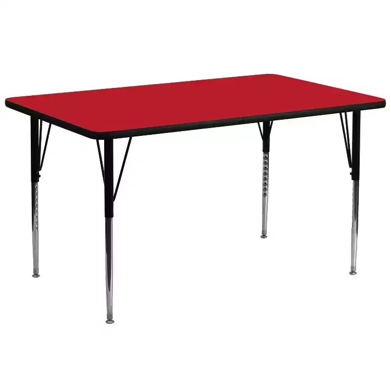 Emma and Oliver 30x72 Rectangle HP Laminate Adjustable Activity Table