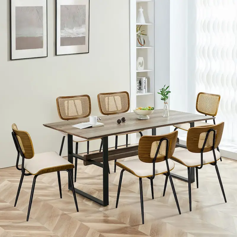 Faux Leather Upholstered Dining Chairs Set of 2/4 - 33.5 H x 17.5 W x 23 D