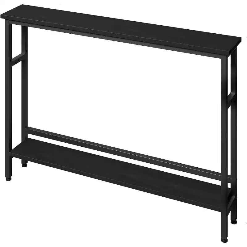 Slim 5.9 Sofa Table, 2-Tier Narrow Console Table with Adjustable Shelf, Space-Saving Design for Living Room, Entryway, Hallway, and Foyer Use