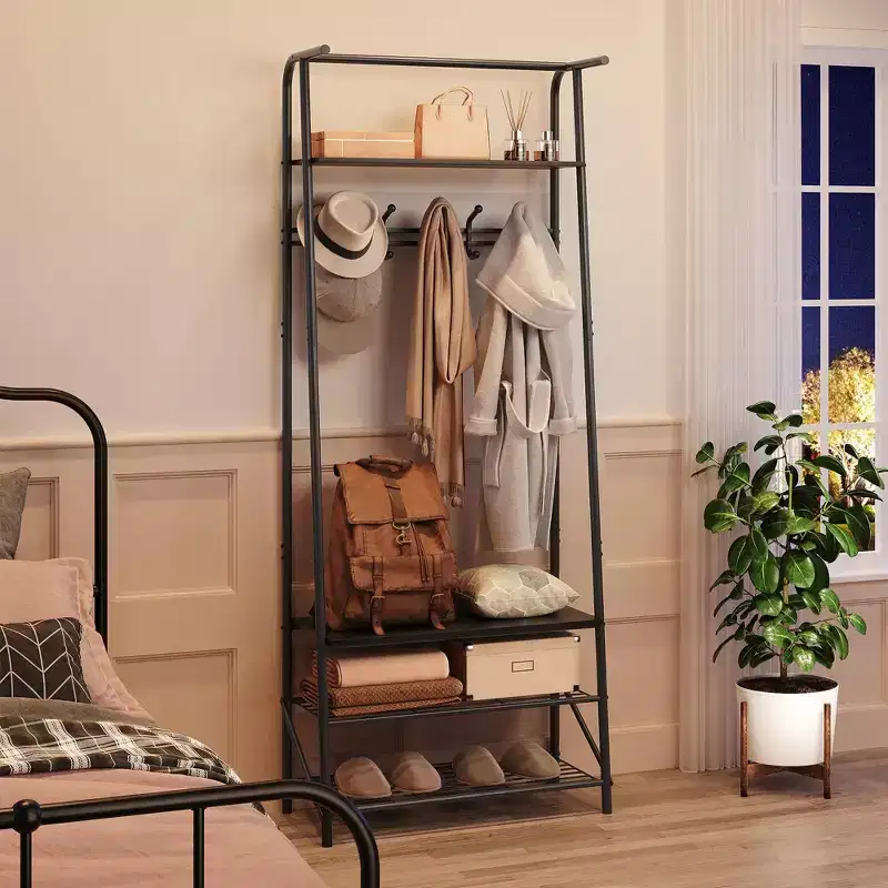 Coat Rack Shoe Bench with 5 /6 /10 Hooks