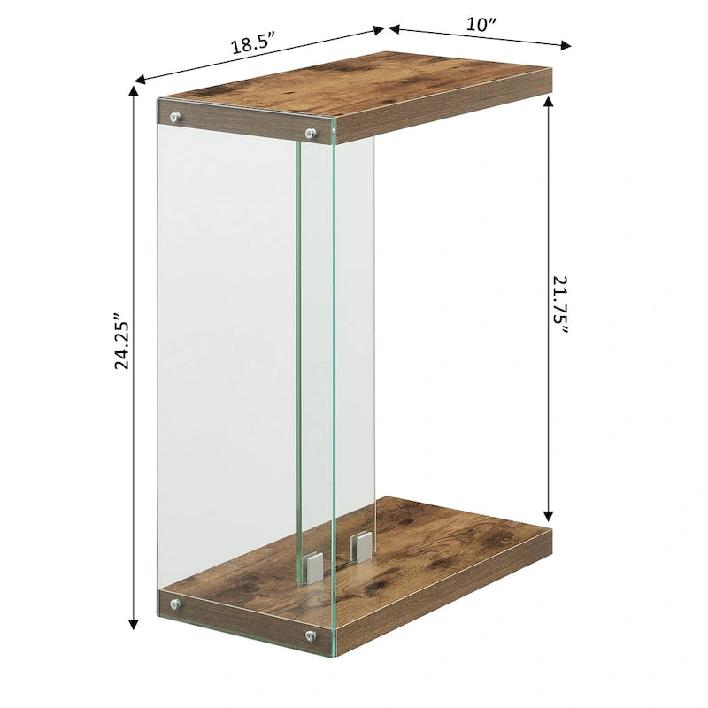 Glass C End Table