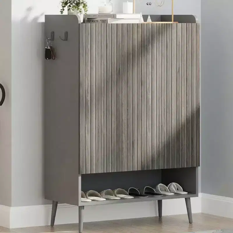 6-Tier Large Shoe Cabinet with 2 Doors & Adjustable Shelves, Freestanding Entryway Organizer for Hallway and Living Room