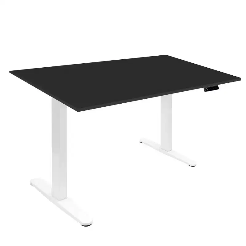 Mount-It! Electric Sit-Stand Desk with Tabletop - White / Black