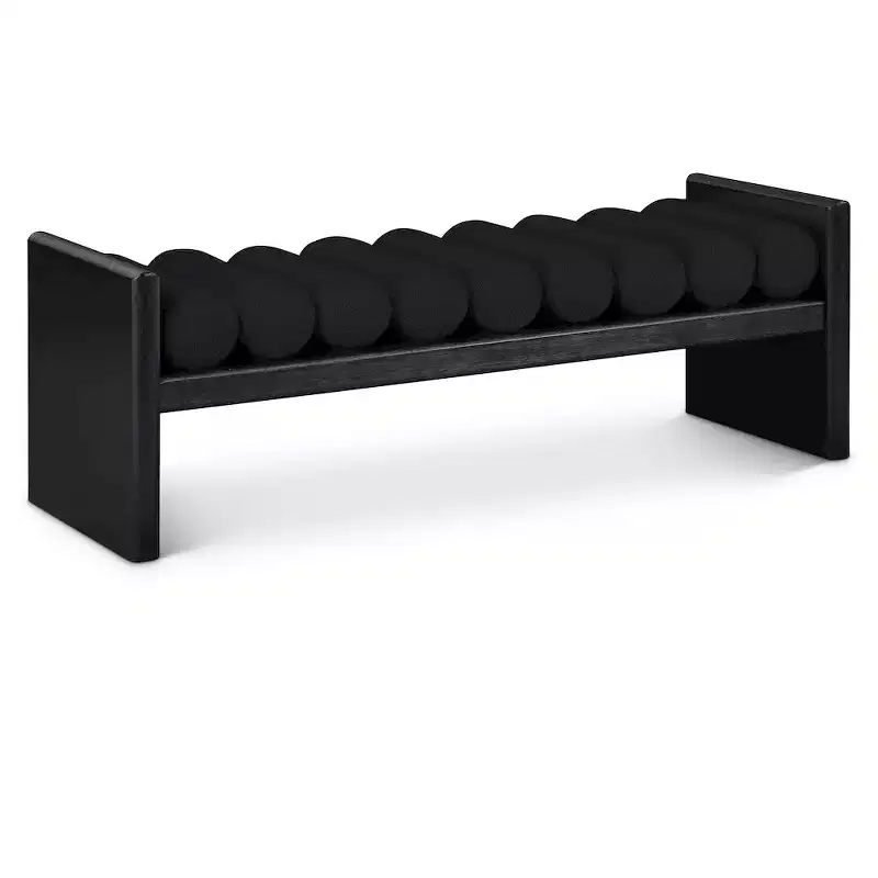 Meridian Furniture,Waverly Boucle Fabric Bench