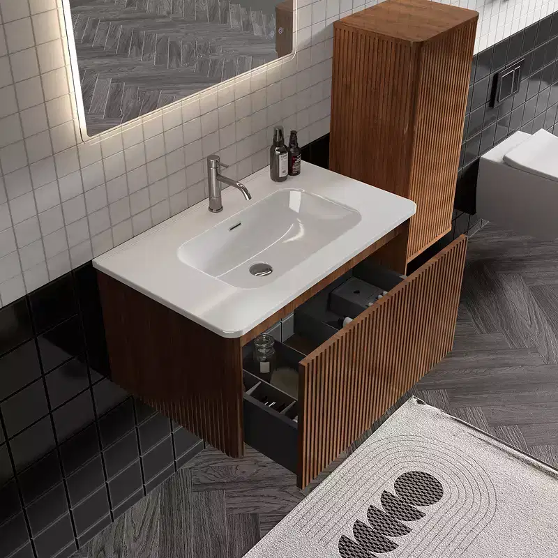 Floating Bathroom Wall Cabinet with Adjustable Shelves & 2 Doors, Wall-Mounted Storage for Small Spaces