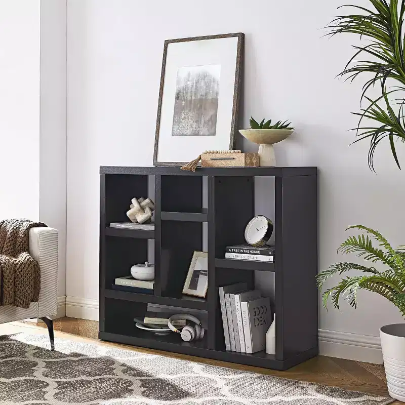Open Shelf Bookcase, 7-Cube Freestanding Display Storage Cabinet, for Entryway, Living Room