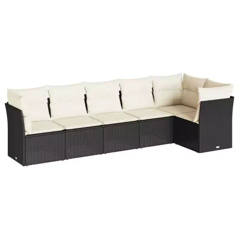 vidaXL Segmented Outdoor Sofa Set with Cushions and Storage Options
