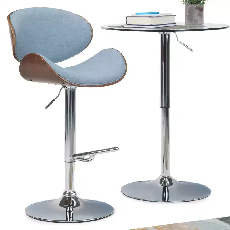 Avondale Bentwood Adjustable Height Gas Lift Barstool - WyndenHall