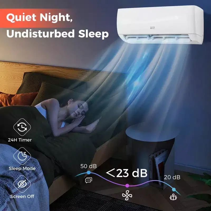 Costway 12000 BTU Mini Split Air Conditioner &Heater 20 SEER2 115 V Wall-Mounted AC Unit
