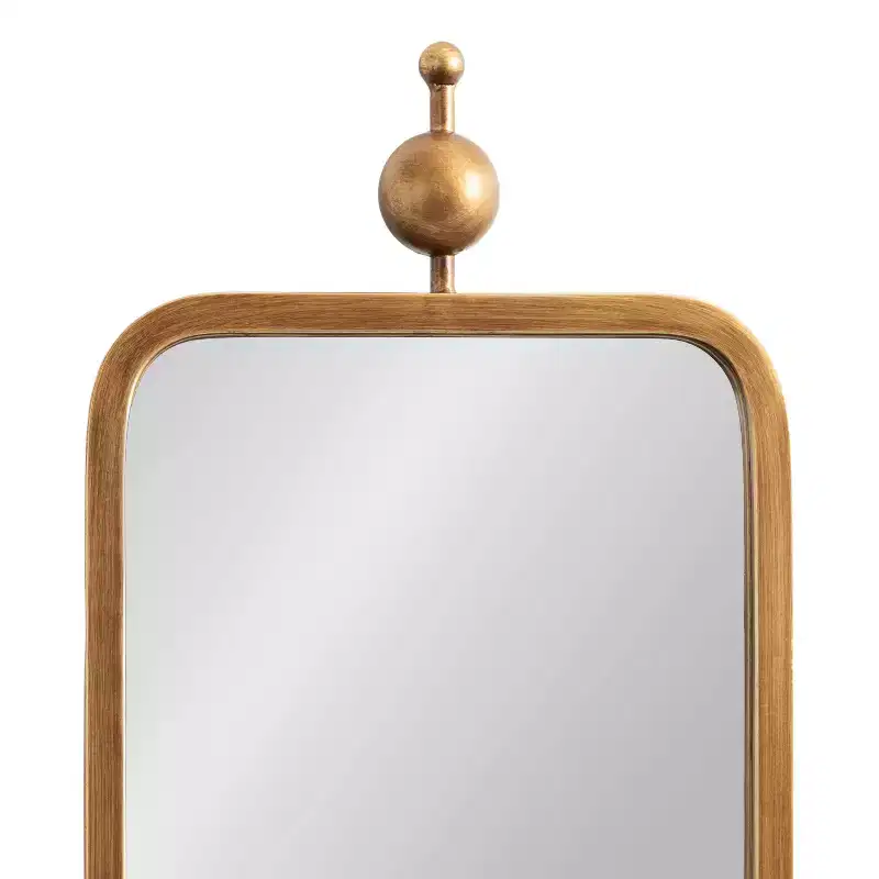 Kate & Laurel All Things Decor 9"x36" Kasota Slim Rectangle Mirror Metal Gold