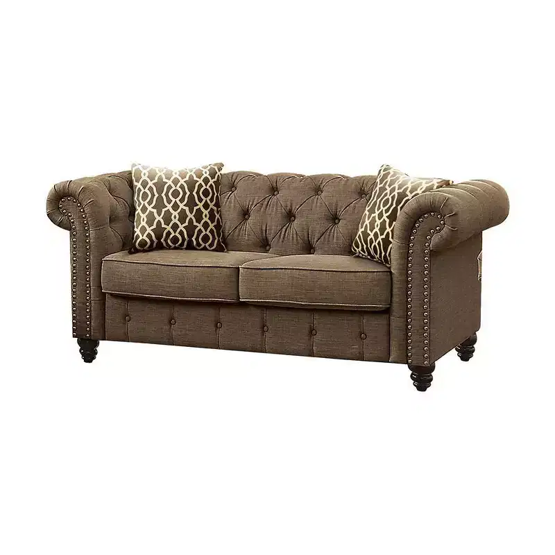 Acme Furniture Aurelia Sofa Brown Linen