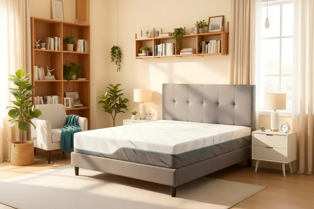 Firm Flippable Mattress Dual Side Medium Firm/Extra Firm Memory Foam Bed Mattress for Back Pain - Fiberglass-Free