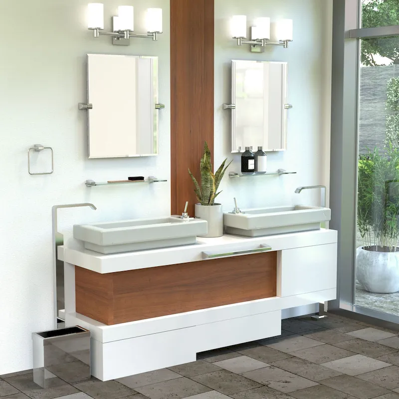 Gatco 5656 A-Line 20 Glass Bathroom Shelf