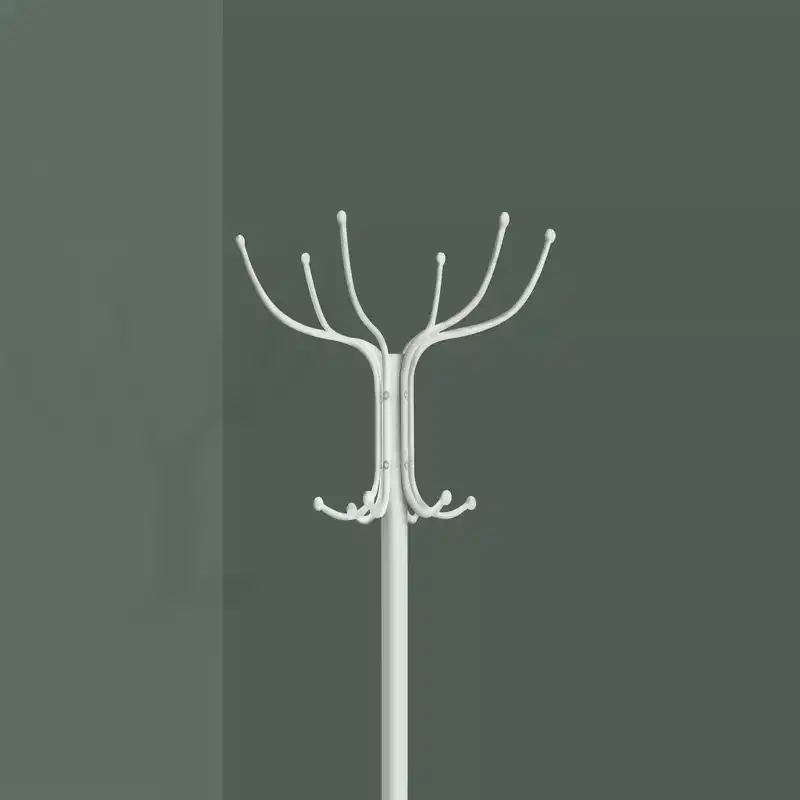 Metal Coat Rack 12 Hooks with Umbrella Holder 70''H